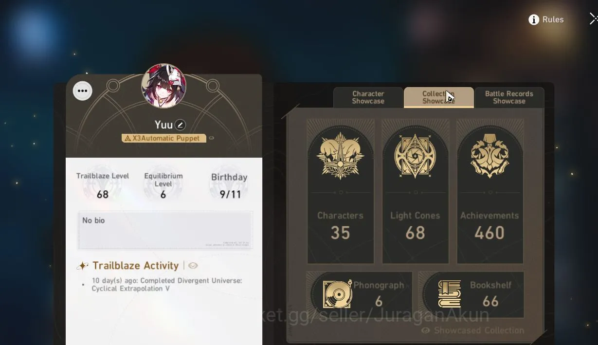 Honkai Star Rail Accounts Mid Game ASIA|TL68|10 Limited [Saber+Sign,3B+Sign,Phainon,Fugue,Feixiao,Sparkle,Etc]+SJ 2