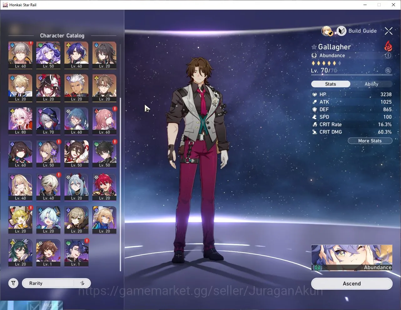 Honkai Star Rail Accounts Mid Game ASIA|TL68|10 Limited [Saber+Sign,3B+Sign,Phainon,Fugue,Feixiao,Sparkle,Etc]+SJ 4