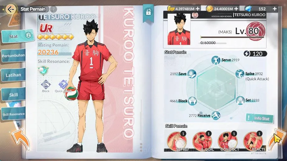 HAIKYU!! FLY HIGH Accounts SEA|Lvl 49|5 UR + Memo [Hoshiumi,Hirugami,Oikawa,Kuroo,Atsumu] + 5 2
