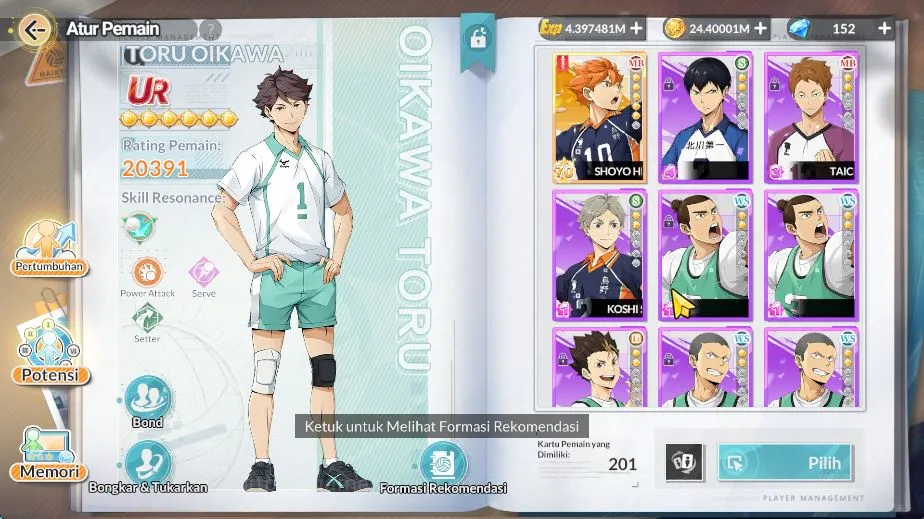 HAIKYU!! FLY HIGH Accounts SEA|Lvl 49|5 UR + Memo [Hoshiumi,Hirugami,Oikawa,Kuroo,Atsumu] + 5 7