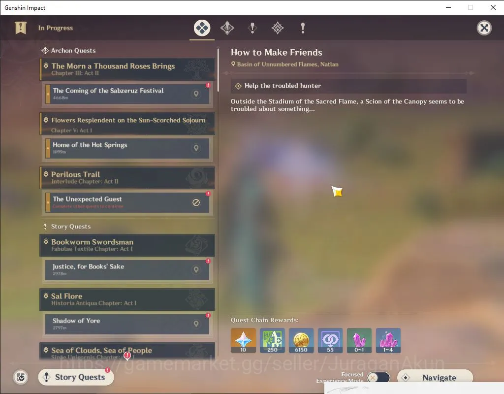 Genshin Impact Accounts Mid Game ASIA|AR 55| 4 Limited+1 [5* Weapon]|Alhaitam,Xilonen,Yelan,Mavuika|MC Male|Take Email|Check 8