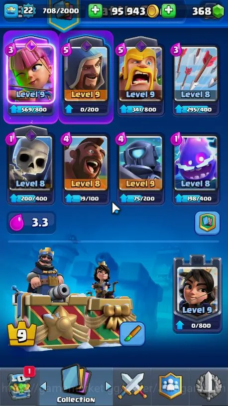 Clash Royale Accounts Midgame Lvl 22|Trophy 3117|KTL 9|Limited Skin|Card 61|1 EVO,14 Epic,21 Rare,22 Common|TakeEmail(CR1048) 5