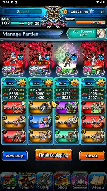 Grand Summoners Accounts [GLOBAL] Rank 107 | 11 Ascend Ainz TW, Miyu TW, ll image 3