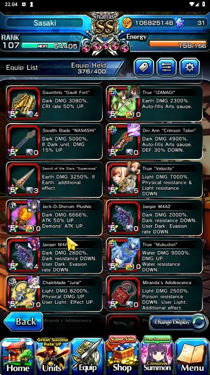 Grand Summoners Accounts [GLOBAL] Rank 107 | 11 Ascend Ainz TW, Miyu TW, ll image 4