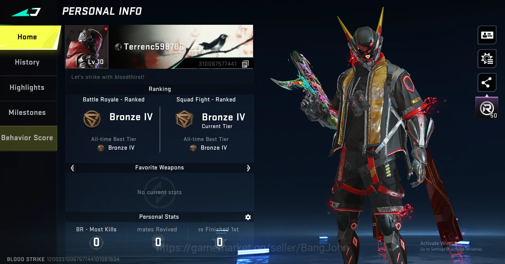 Blood Strike Accounts MP5 Ultra (Langka) | UMP Ultra | M700 Legend | Cha image 1