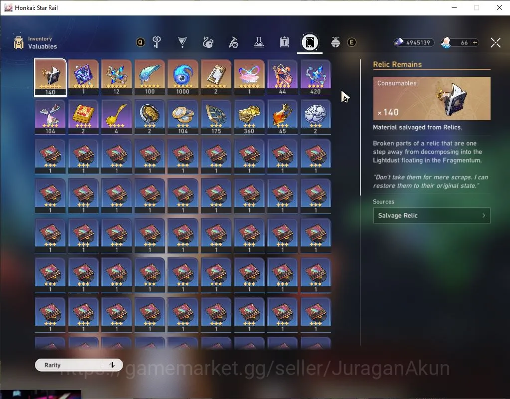 Honkai Star Rail Accounts Mid Game ASIA |TL 66 | 9 Limit|Ruan Mei E1,Ever Night+Sign ,Castorice,HuoHuo,Dan heng PT,Anaxa 4