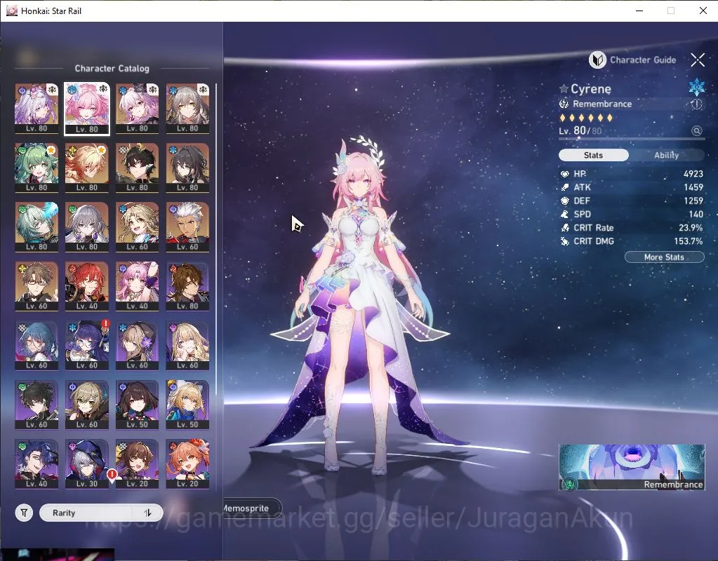 Honkai Star Rail Accounts Mid Game ASIA |TL 66 | 9 Limit|Ruan Mei E1,Ever Night+Sign ,Castorice,HuoHuo,Dan heng PT,Anaxa 5