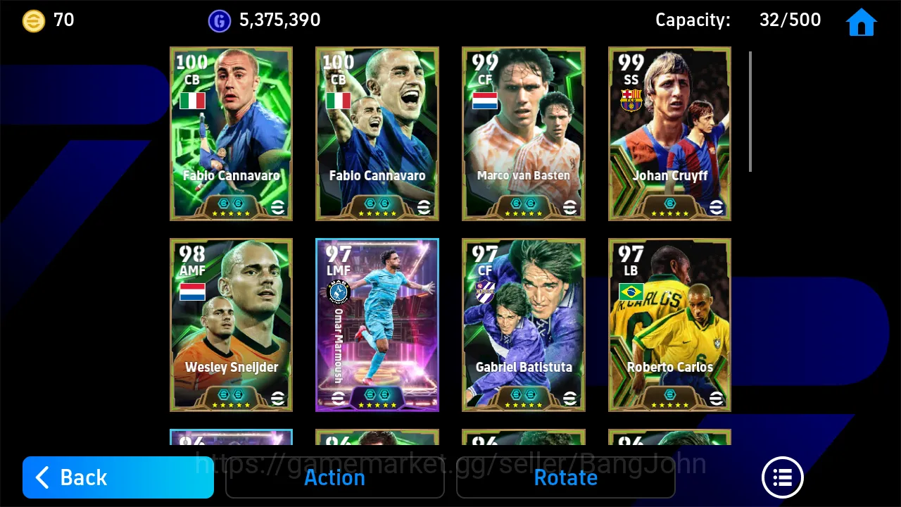 eFootball Accounts power 3158 | giroud epic db sneidjer epic db omar  image 5