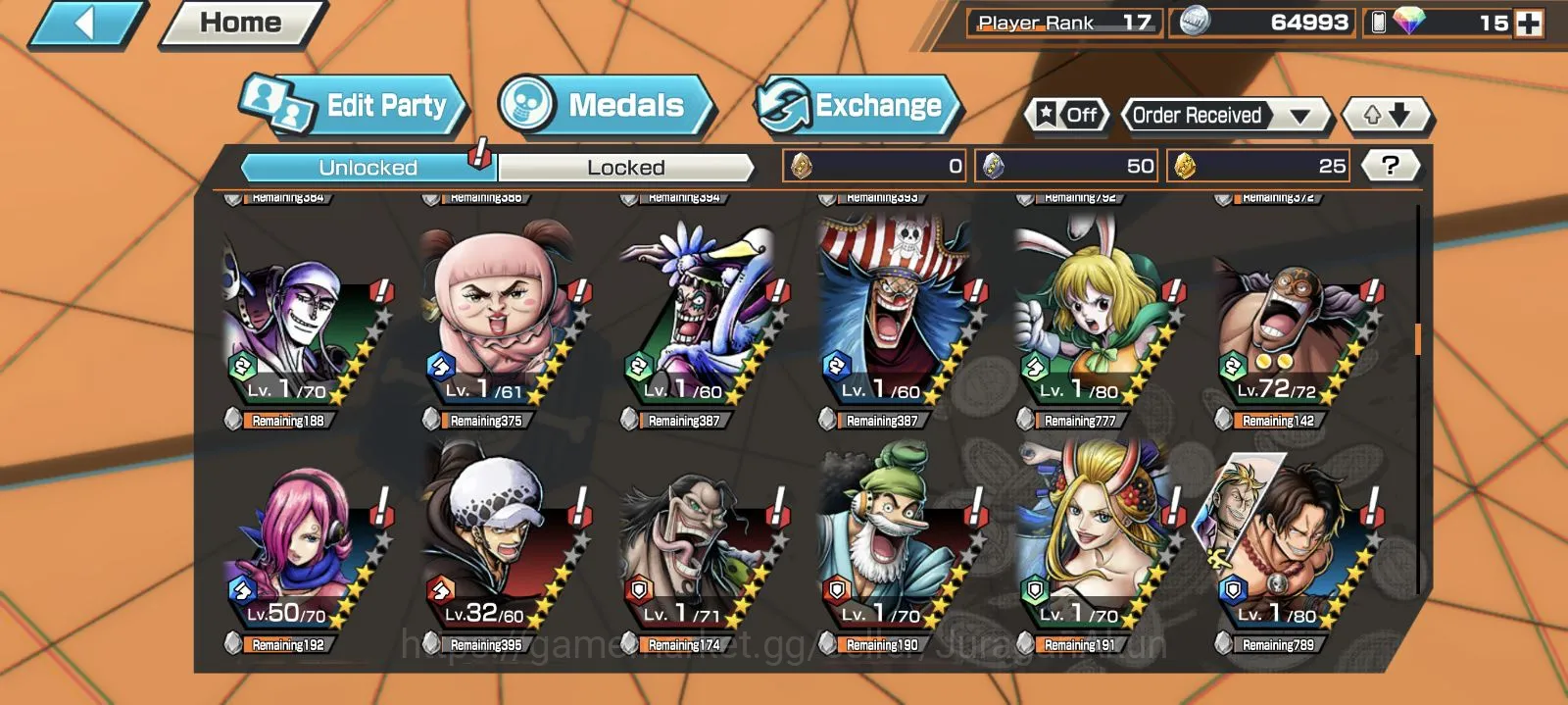 One Piece Bounty Rush Accounts Mid-Tier 1 Ex ( Ex Zoro | Android+IOS|Log Bandai| Check SS (OPBR724) 5