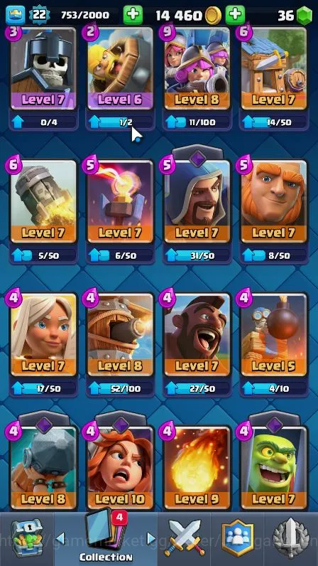 Clash Royale Accounts Lvl22|Trophy 3299|Limited Skin|KTL 9|Card 62|2 EVO image 4
