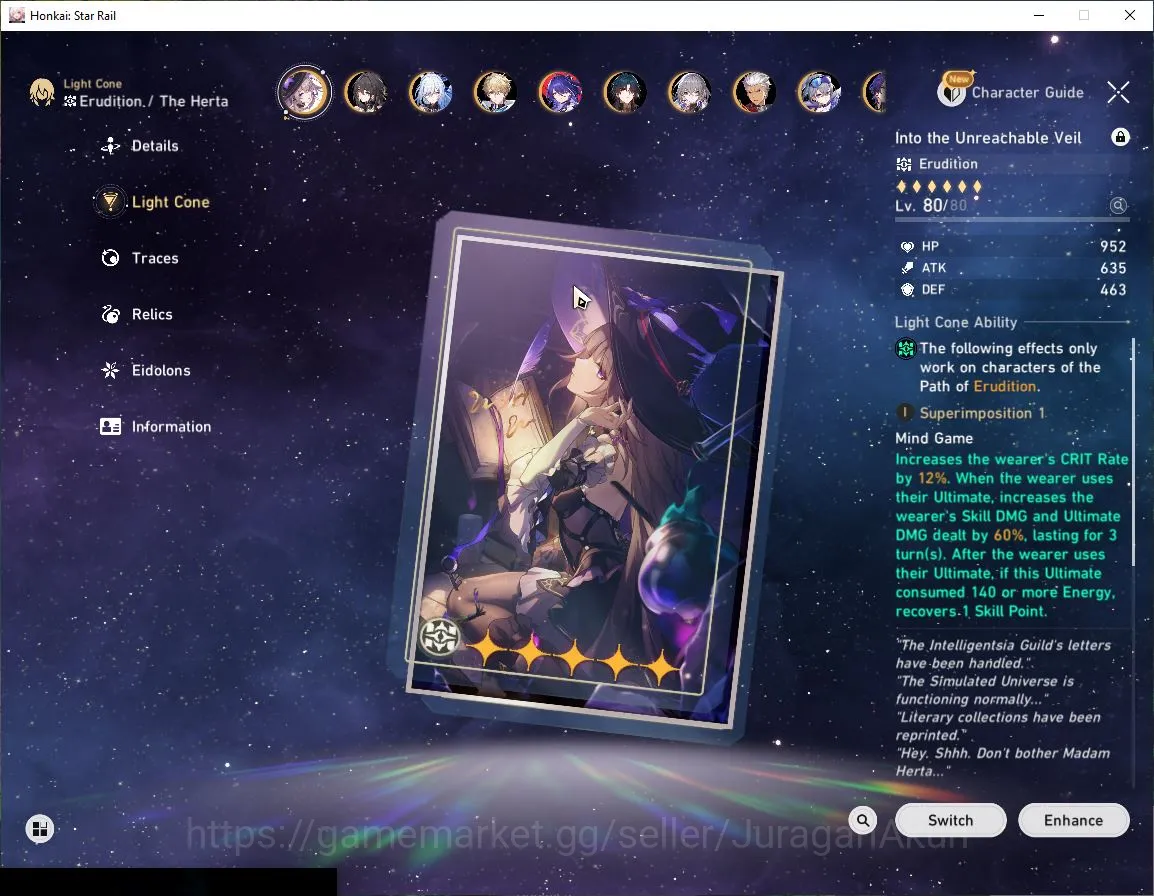 Honkai Star Rail Accounts Mid Game ASIA [TL70]15 Limited (Saber+Sign,The Herta[Sign+E1],Tribbie 2