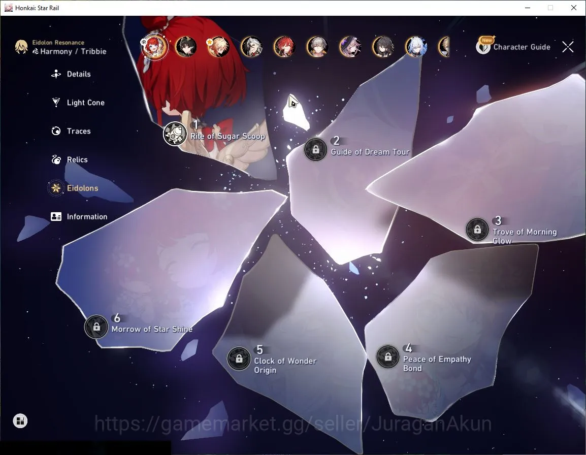 Honkai Star Rail Accounts Mid Game ASIA [TL70]15 Limited (Saber+Sign,The Herta[Sign+E1],Tribbie 7