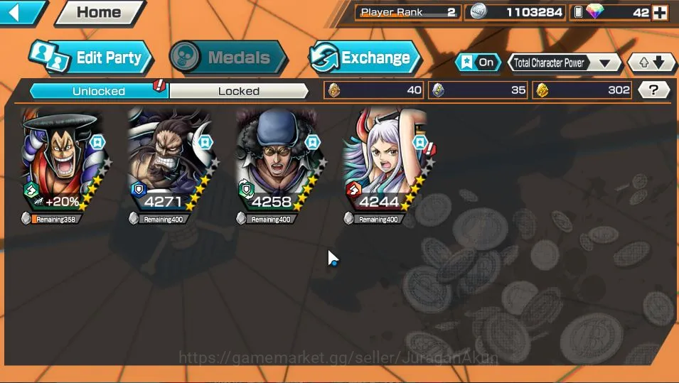 One Piece Bounty Rush Accounts Global|4 META EX|Best Starter| DOK Oden,Creature A image 3