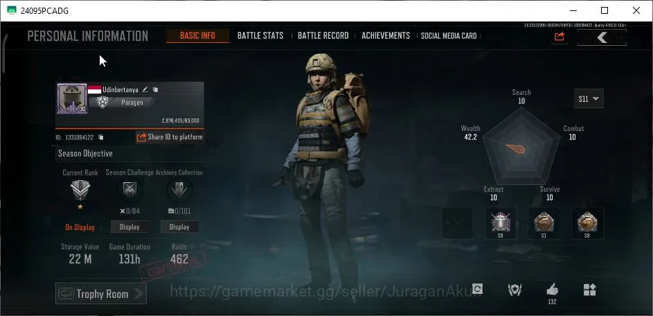 Arena Breakout Mid-Tier [MOBILE] Lv30|SV 22M|CV 16,6M|Edge MPX,Yeti Lake M image 1