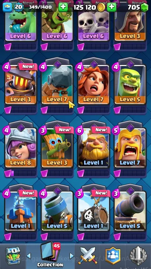 Clash Royale Accounts Starter Lvl20|Trophy 4144|Limited Skin|KTL 8|Card 68|2 EVO,1 Legend,15 Epic,22 Rare,26 Common|705 5
