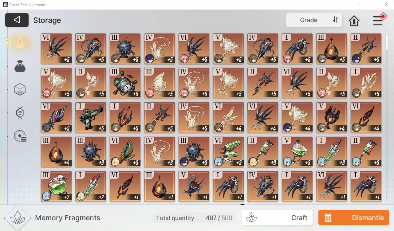 Chaos Zero Nightmare Accounts GLOBAL Lv52| 3k Cry| 9 SSR 2 Limit (YukiM2,Chizuru), MeiLinM4+Scarlet (WellBuild 4
