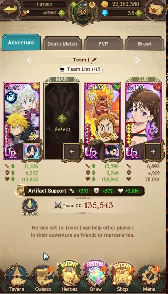 The Seven Deadly Sins: Grand Cross Accounts Midgame ASIA |1,6M CC| 6UR 4