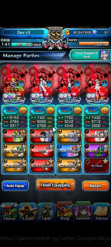 Grand Summoners Accounts [GLOBAL]|Rank 141|17 Ascend[WHfenTW, EmiyaTW, Chlo image 2