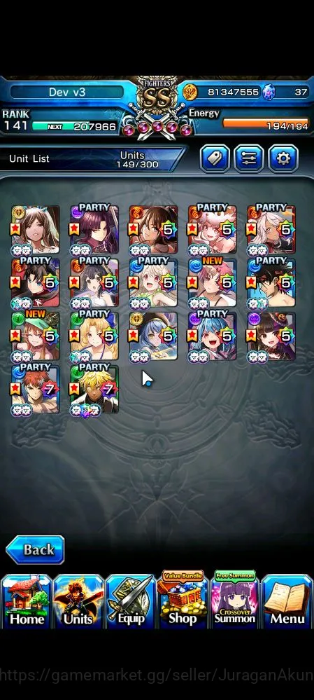Grand Summoners Accounts [GLOBAL]|Rank 141|17 Ascend[WHfenTW, EmiyaTW, Chlo image 3