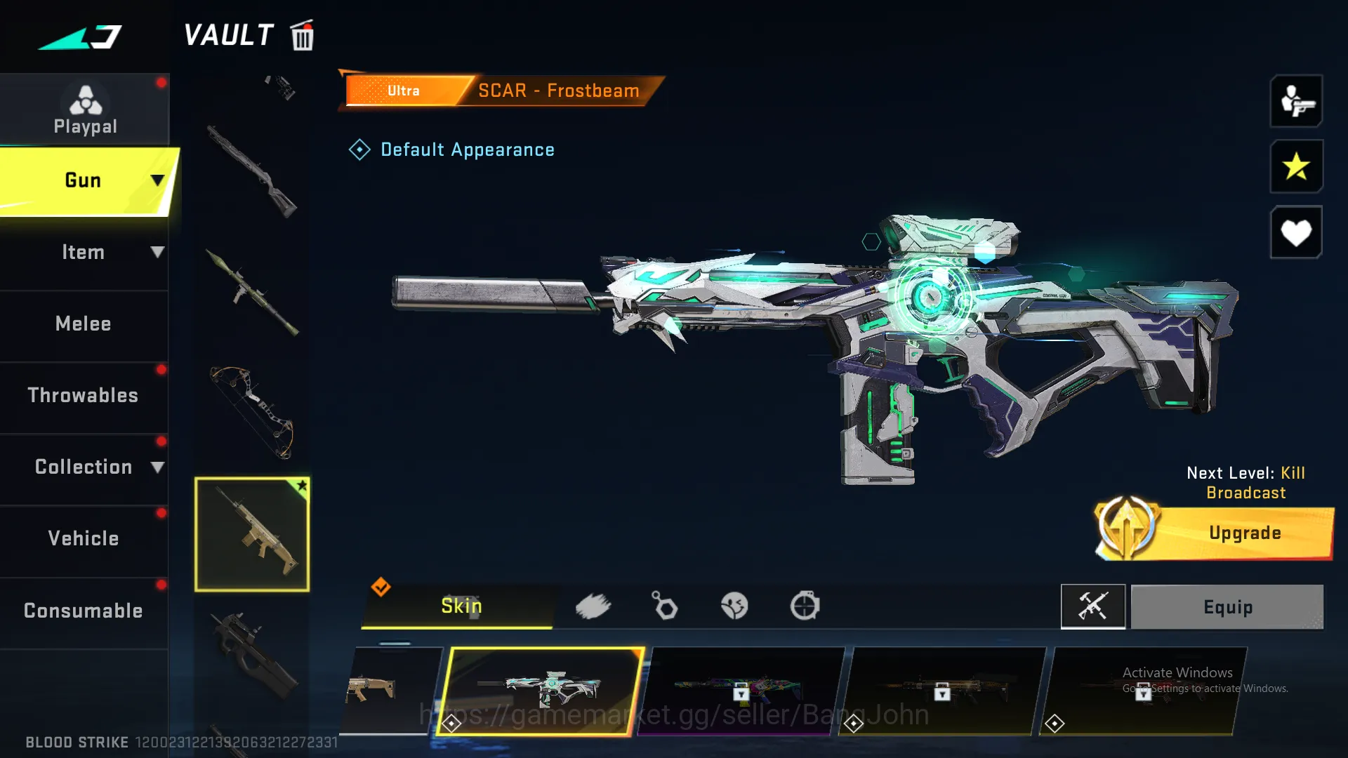 Blood Strike Accounts Ultra Scar Frostbeam | Ultra Execution Alien Wrait image 3