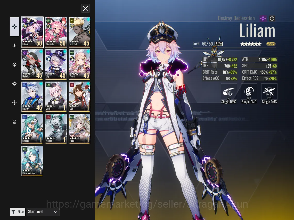 Etheria: Restart Accounts Global-S13| 13 SSR(Liliam,Rilmocha,massiah,Heinric image 3