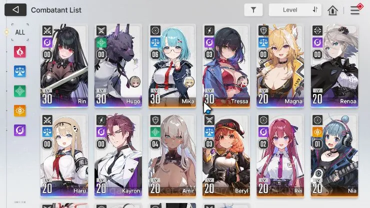 Chaos Zero Nightmare Accounts GLOBAL Lv27|6 SSR (Rin Hugo Magna Renoa Haru Kayro image 2