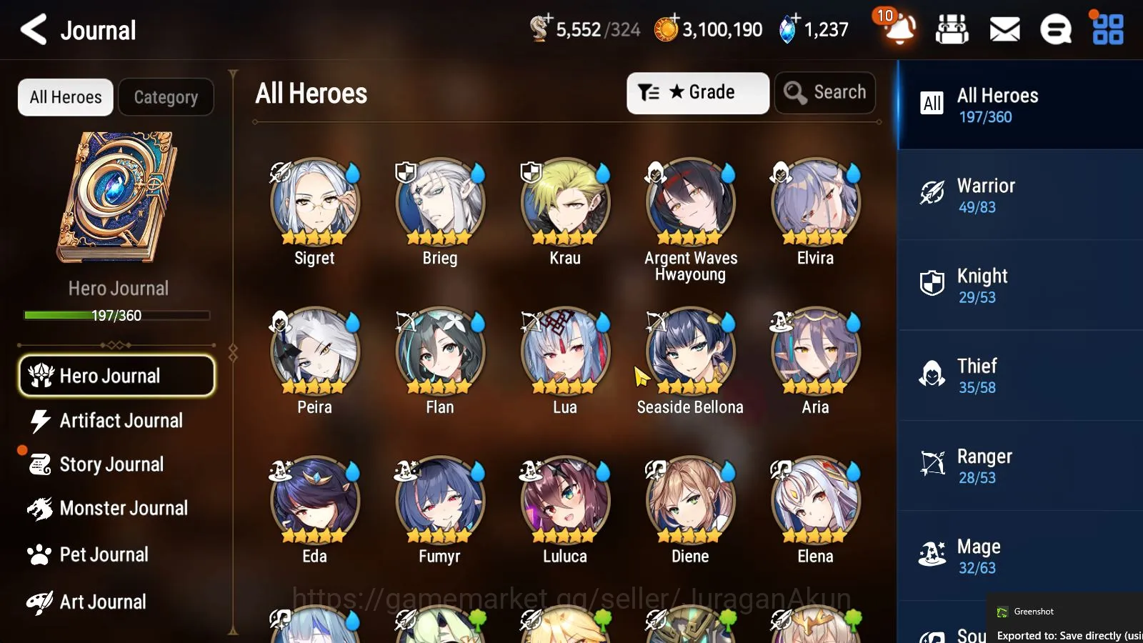 Epic Seven Mid-Tier Asia Unverif|EndGame|15 ML[NMLuna,SECeline,Barunka image 1