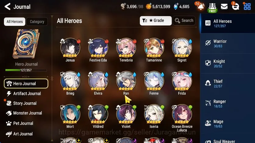 Epic Seven Accounts Global Unverif|BestStarter|5ML (Aravi,SpecterTeneb image 3