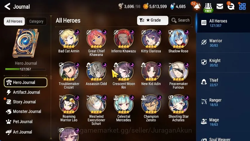 Epic Seven Accounts Global Unverif|BestStarter|5ML (Aravi,SpecterTeneb image 6