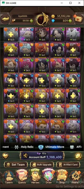 The Seven Deadly Sins: Grand Cross Accounts Asia|2,3M CC|2 LR + 3 UR + Many Collabs + 809 Dm ( image 4