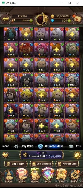 The Seven Deadly Sins: Grand Cross Accounts Asia|2,3M CC|2 LR + 3 UR + Many Collabs + 809 Dm ( image 5