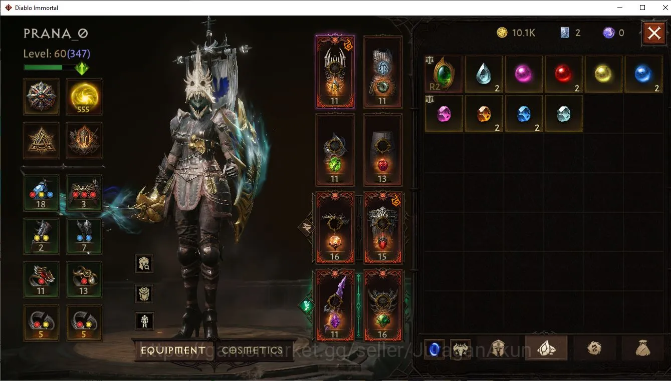 Diablo Immortal Accounts Mid-Tier SEA - Vasily |Lv 60 (347) Necromancer 28730 CR |Reso 555|Esessence Lv2 18/30| Check SS 3