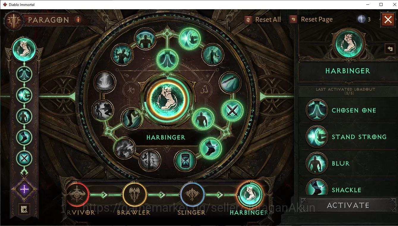 Diablo Immortal Accounts Mid-Tier SEA - Vasily |Lv 60 (347) Necromancer 28730 CR |Reso 555|Esessence Lv2 18/30| Check SS 7