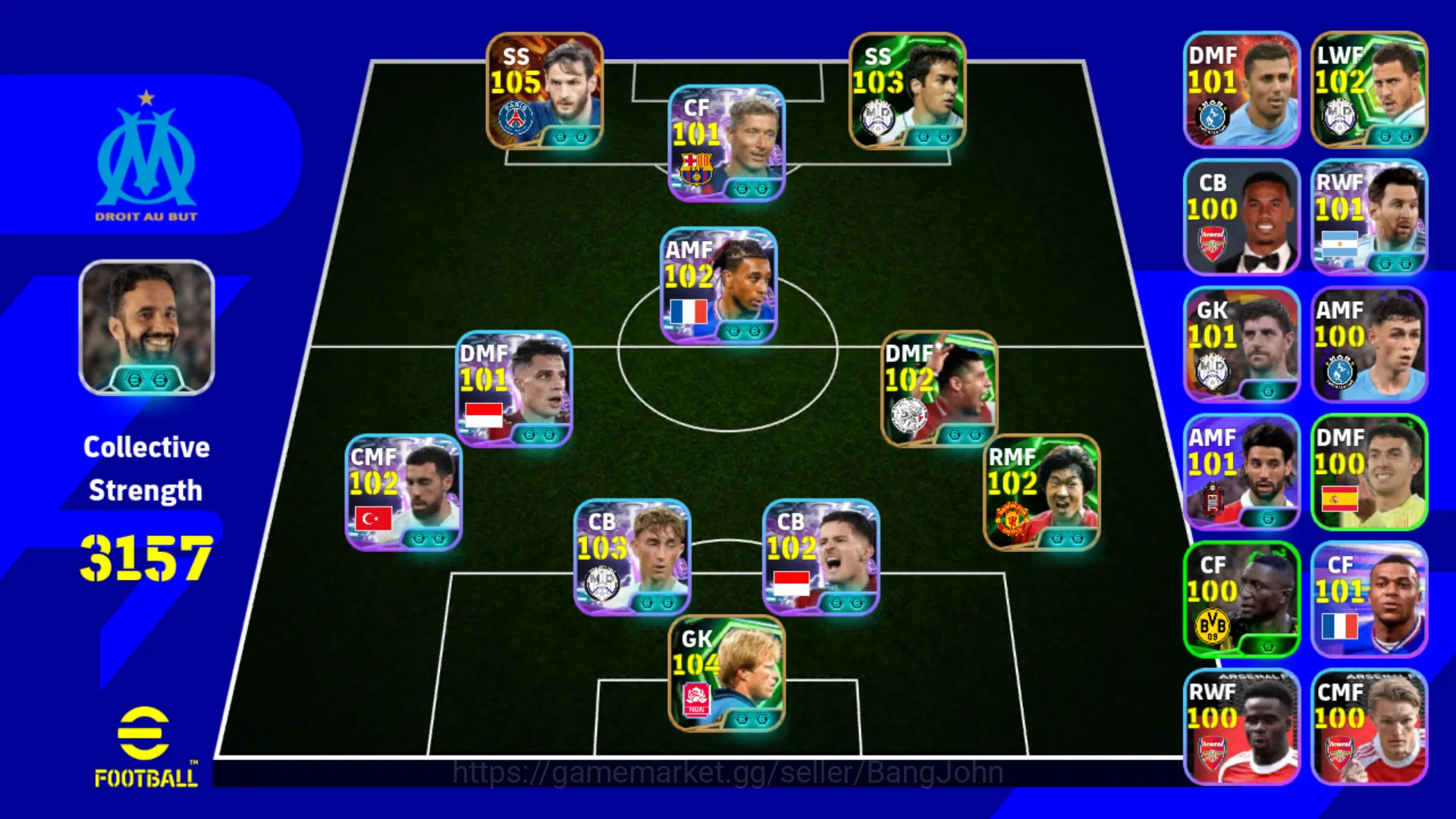 eFootball Accounts Power 3157 | K. Kvaratskhelia Big Time blitz | jus image 1