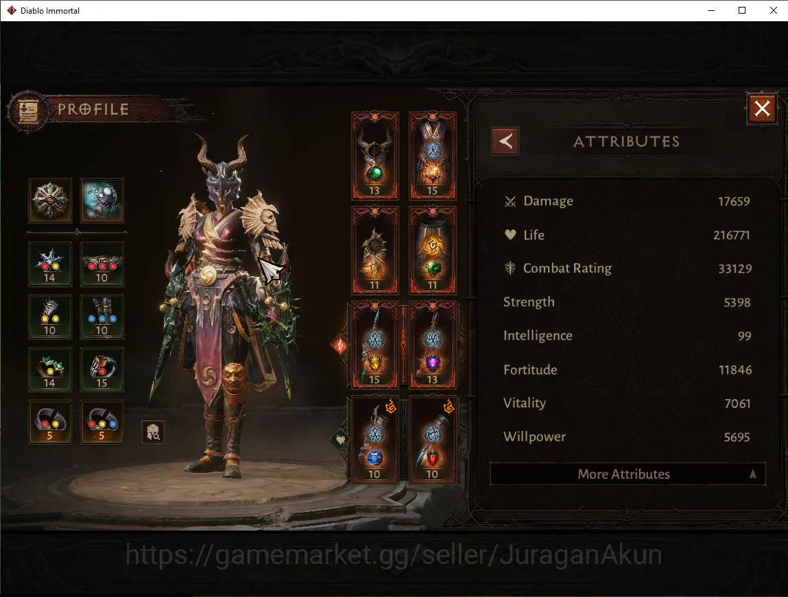 Diablo Immortal Accounts Mid-Tier SEA - Vasily|Lv60(602) Monk|33k CR|Reso 540|Hell 3 |Paragon Slayer|Hell lv 21|Esessence 2