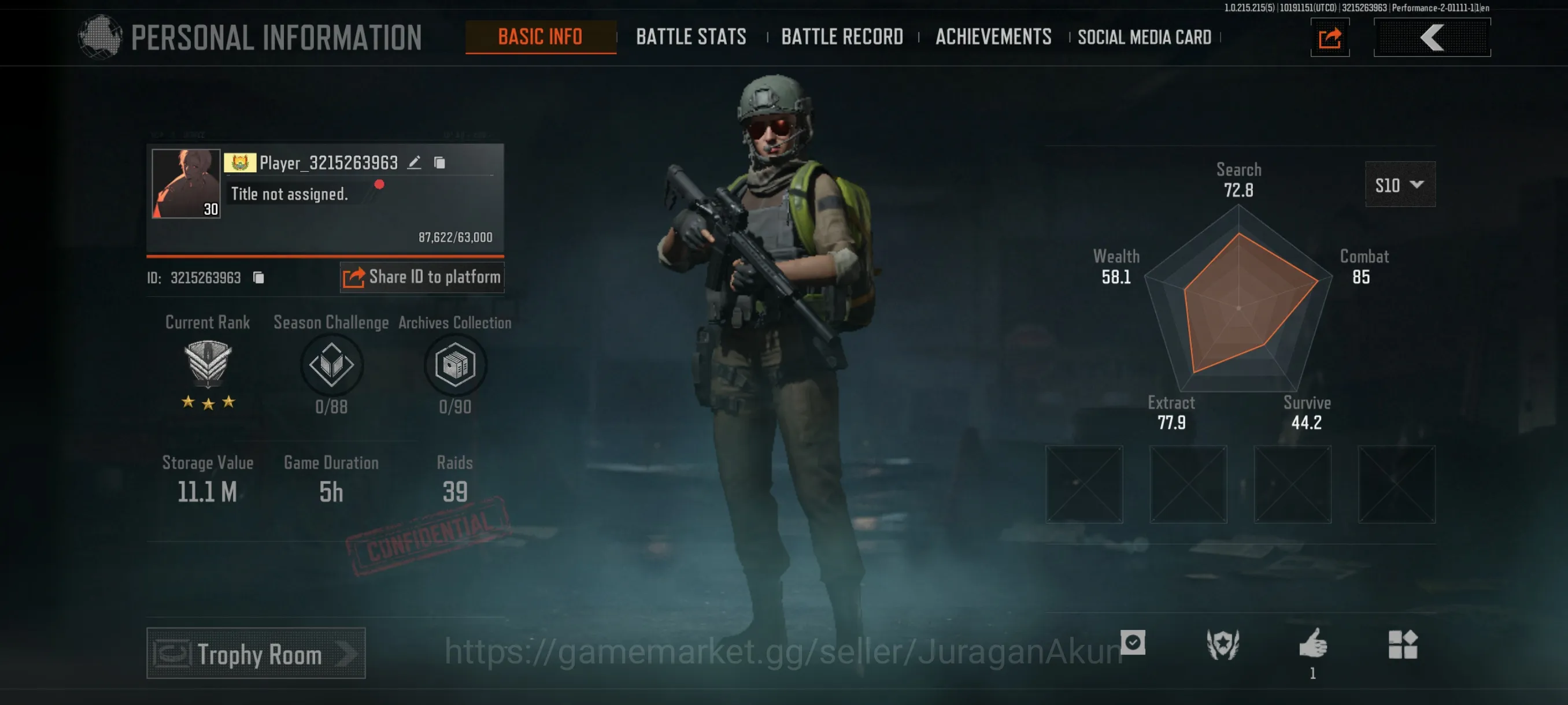 Arena Breakout Accounts Starter [MOBILE]SV 11M|CV 10,5M|Starter PLain Acc|Peak AEK,EDEL AK12,Combust 5