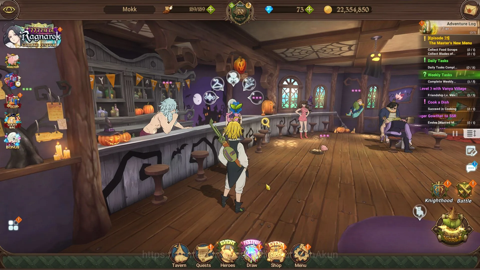 The Seven Deadly Sins: Grand Cross Accounts Midgame Global | 1M CC | 1 LR + 3 UR | Elizabeth, Fate Skuld 2/6, Sabunak 2