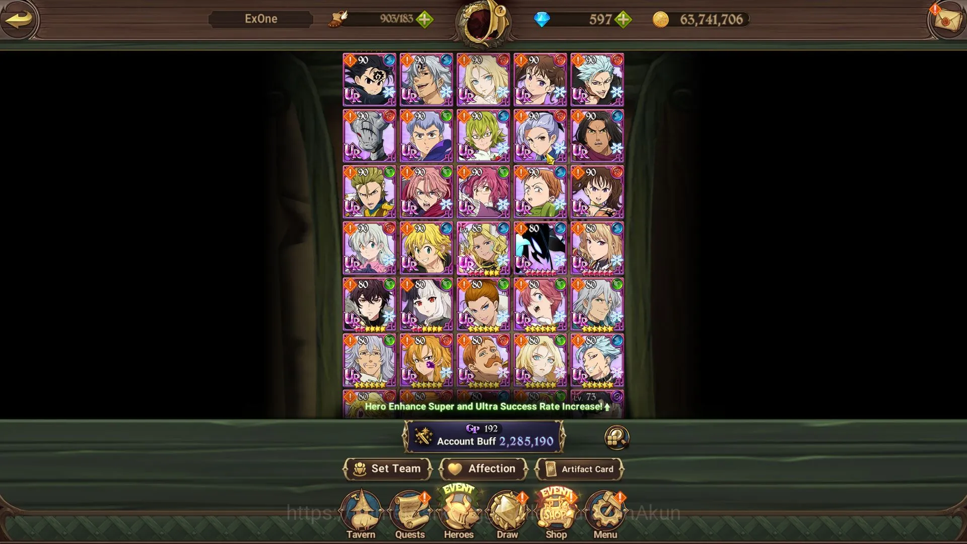 The Seven Deadly Sins: Grand Cross Accounts Midgame Asia |2,2M CC|2 LR + 5 UR + Colleb Solev + 597 Gems 3