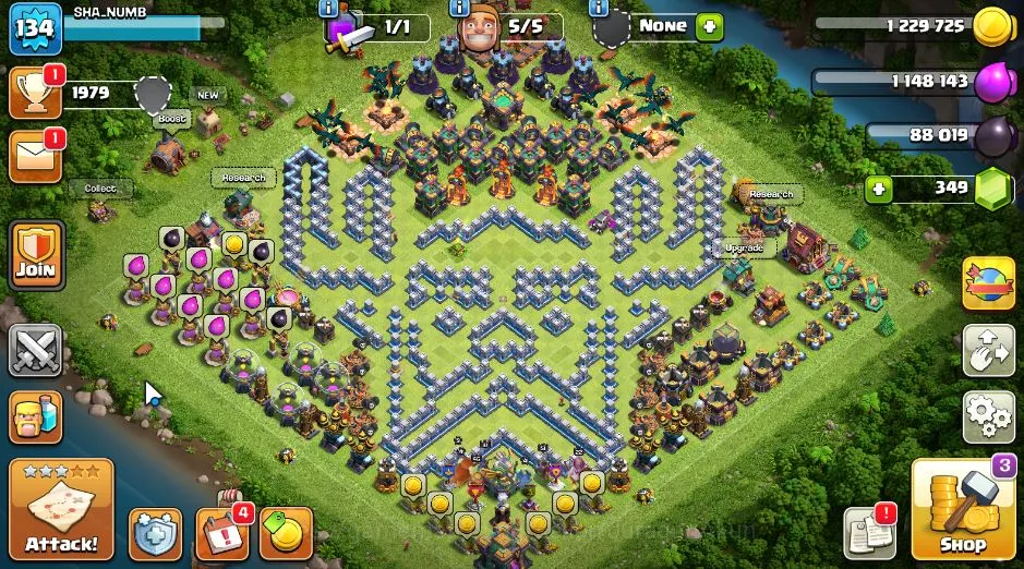 TH14-BH7 Lvl 134 |Thropy 1979| HH7 |BK46-AQ51-MP42-GW22-RC16|Free CN OFF|Protect Off|Take Mail|Check SS (COC1029) Clash of Clans Mid-Tier TH14-BH7 Lvl 134 |Thropy 1979| HH7 |BK46-AQ51-MP42 image 1