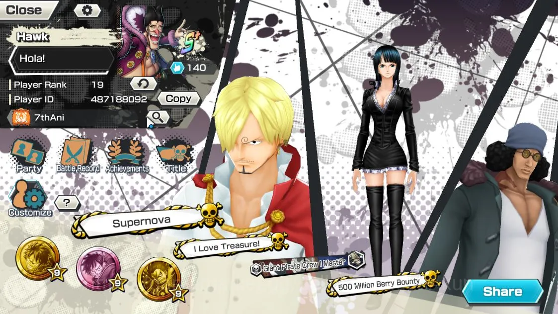 One Piece Bounty Rush Accounts Starter Global| 6 META EX[Emperors Luffy,FR Shanks,Onigashima Kaido,Jaygarcia 2