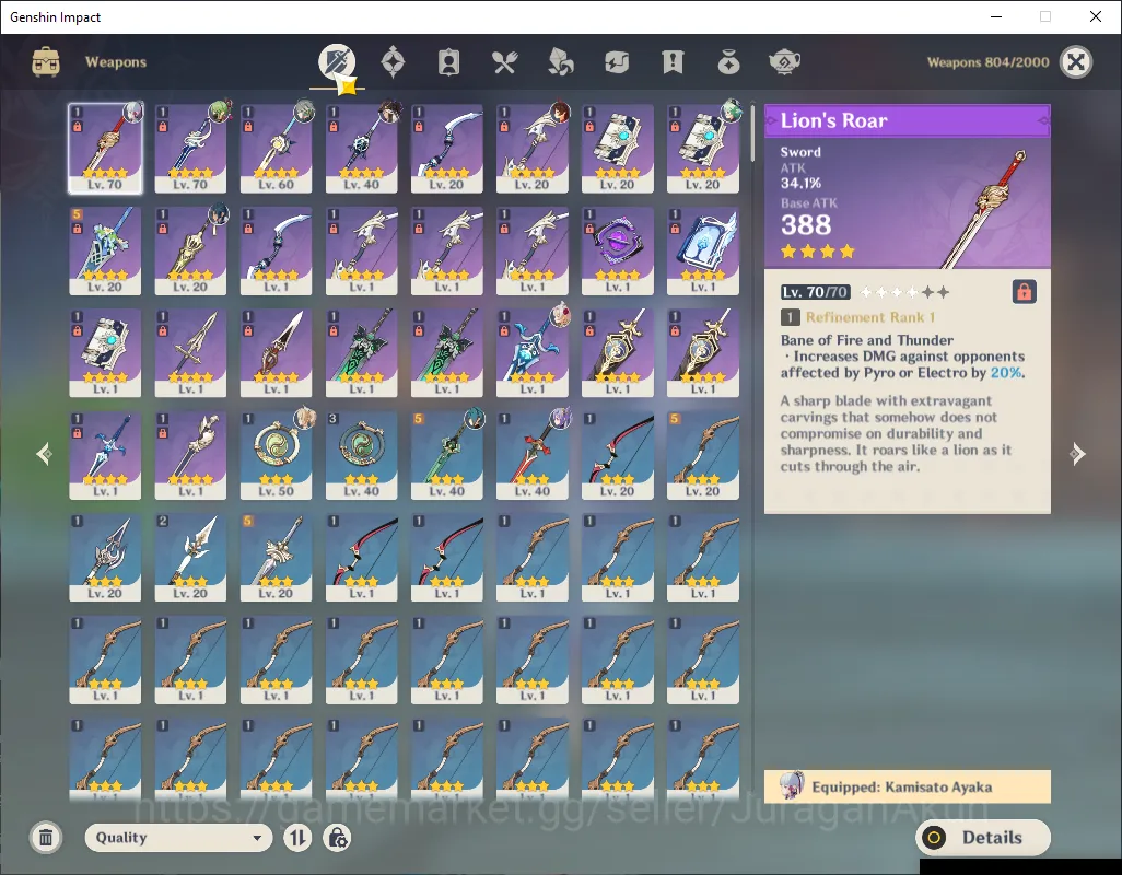 Genshin Impact Accounts Mid Game ASIA |AR43 |6 Limited| Lauma C1 ,Cyno,Kamiato Ayaka,Alhaitam,Navia,Nillou |Low Explore Map 5