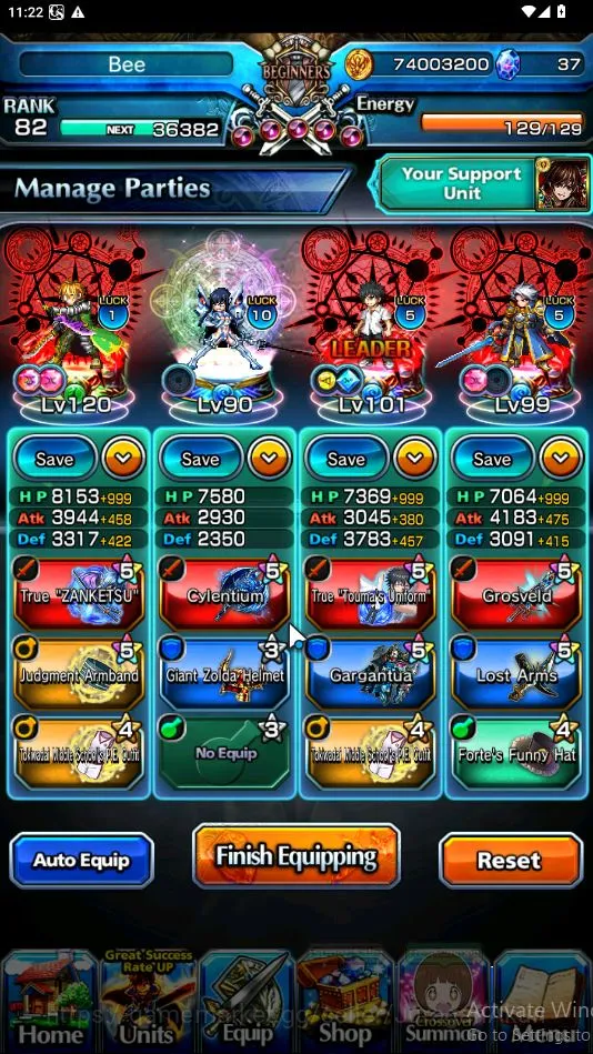 Grand Summoners Accounts End-Game Global|Rank 82|15 Ascend[ToumaTW,Paladin Roy,Pinnacle Isliid,WH 2