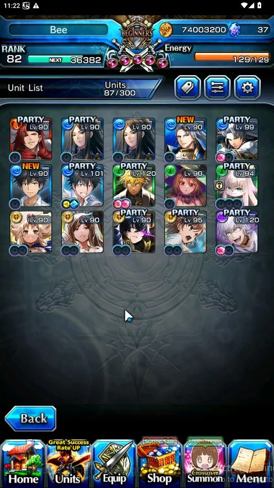 Grand Summoners Accounts End-Game Global|Rank 82|15 Ascend[ToumaTW,Paladin Roy,Pinnacle Isliid,WH 3