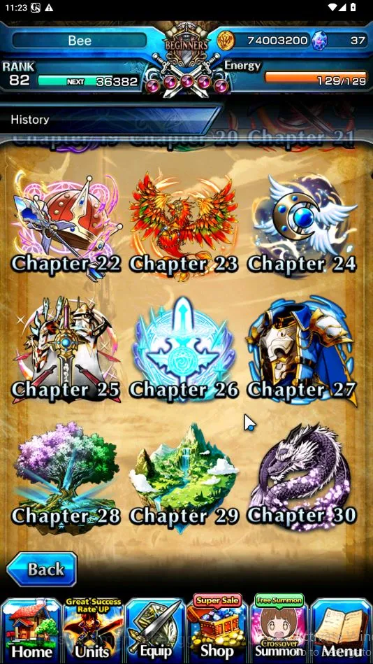 Grand Summoners Accounts End-Game Global|Rank 82|15 Ascend[ToumaTW,Paladin Roy,Pinnacle Isliid,WH 5