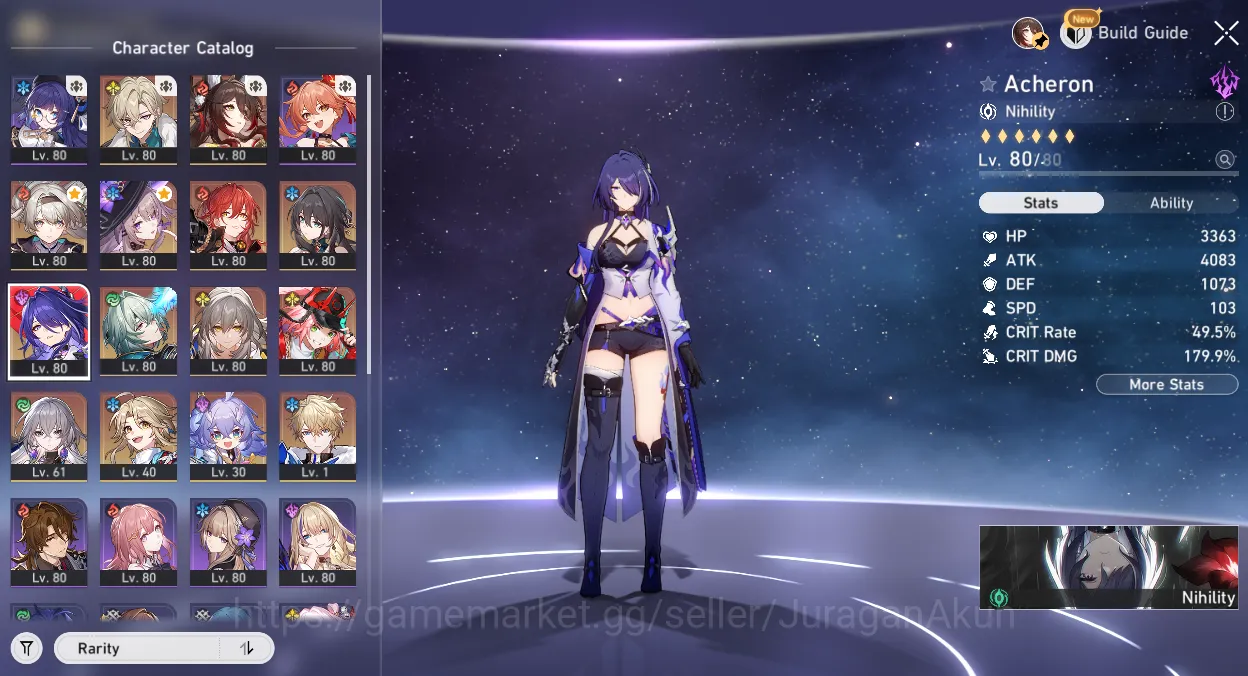 Honkai Star Rail Accounts Mid Game ASIA [TL70] 8 Limited ( The Herta, Acheron+Sign, Anaxa, Firefly+Sign,ETC)|Amphoreus|Take 6