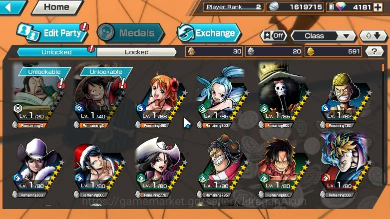 One Piece Bounty Rush Accounts Global/Andorid | Starter Account For Gacha| 4k Rai image 2