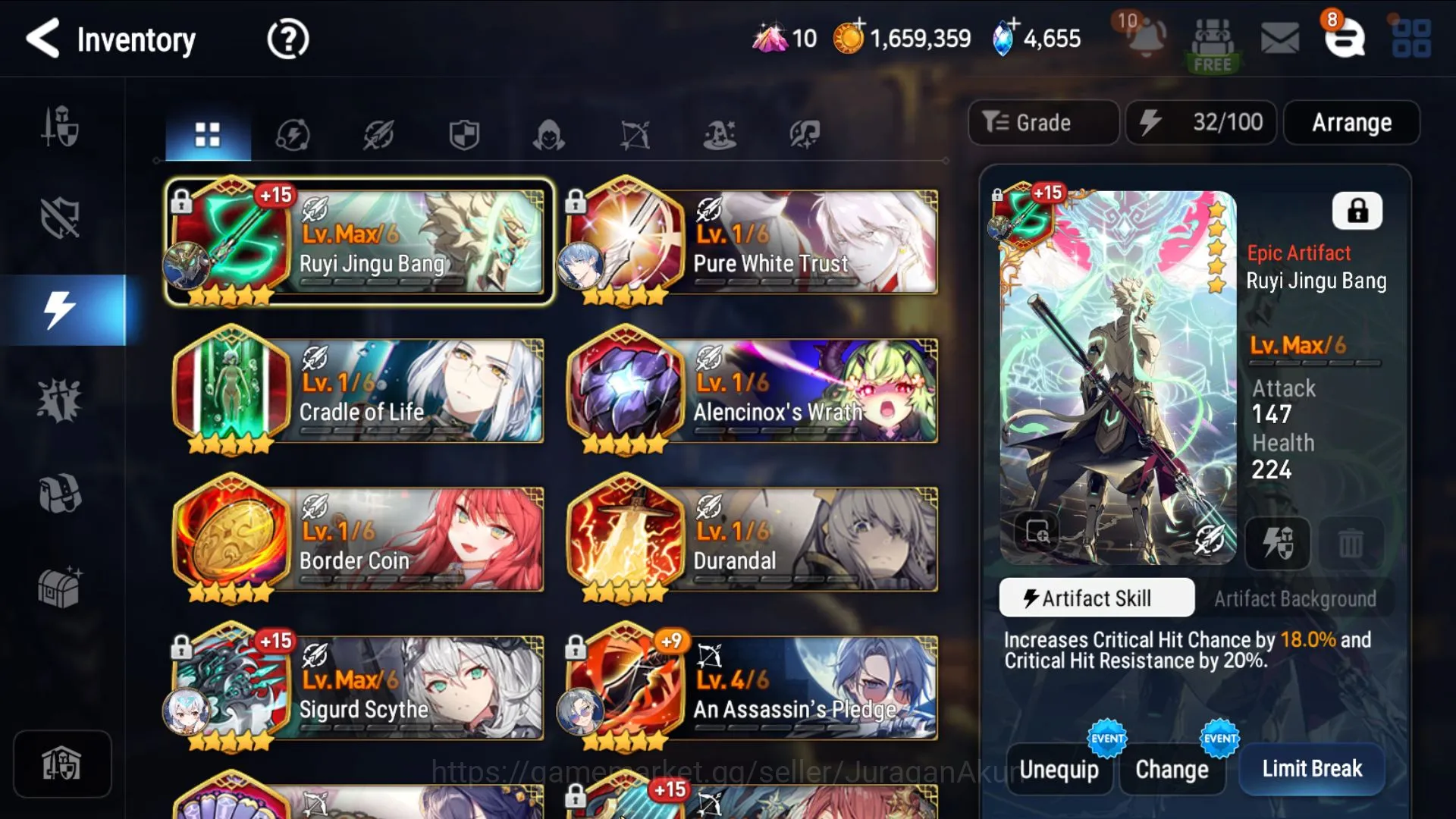 Epic Seven Accounts Global Unverif|7ML(Belian,Lilibet,Taeyou,SB Aramin image 5