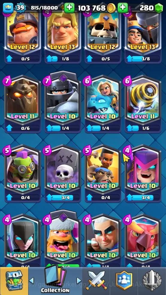 Clash Royale Accounts Lvl 39|Trophy 7656|KTL 13|Limited Skin|Card 121| 1 image 4