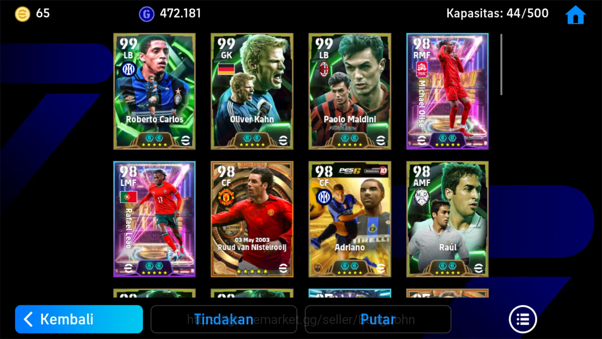 eFootball Accounts Others Power 3197 | Adriano Epic db , Leao Show time , Olise Show time, Roberto Carlos Epic db , Maldini 7