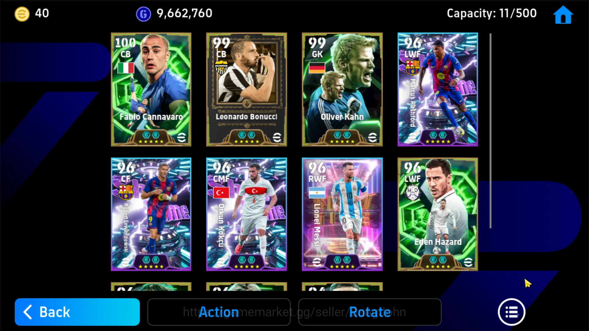 eFootball Accounts power 3164 | cannavaro epic db, bonucci epic db, p image 4